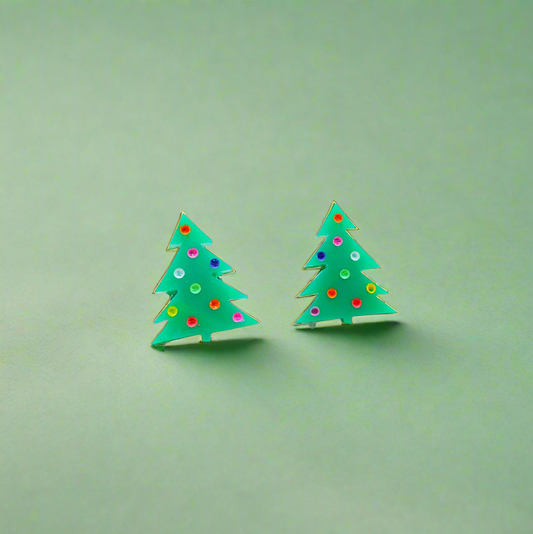 Christmas Tree Stud Earrings