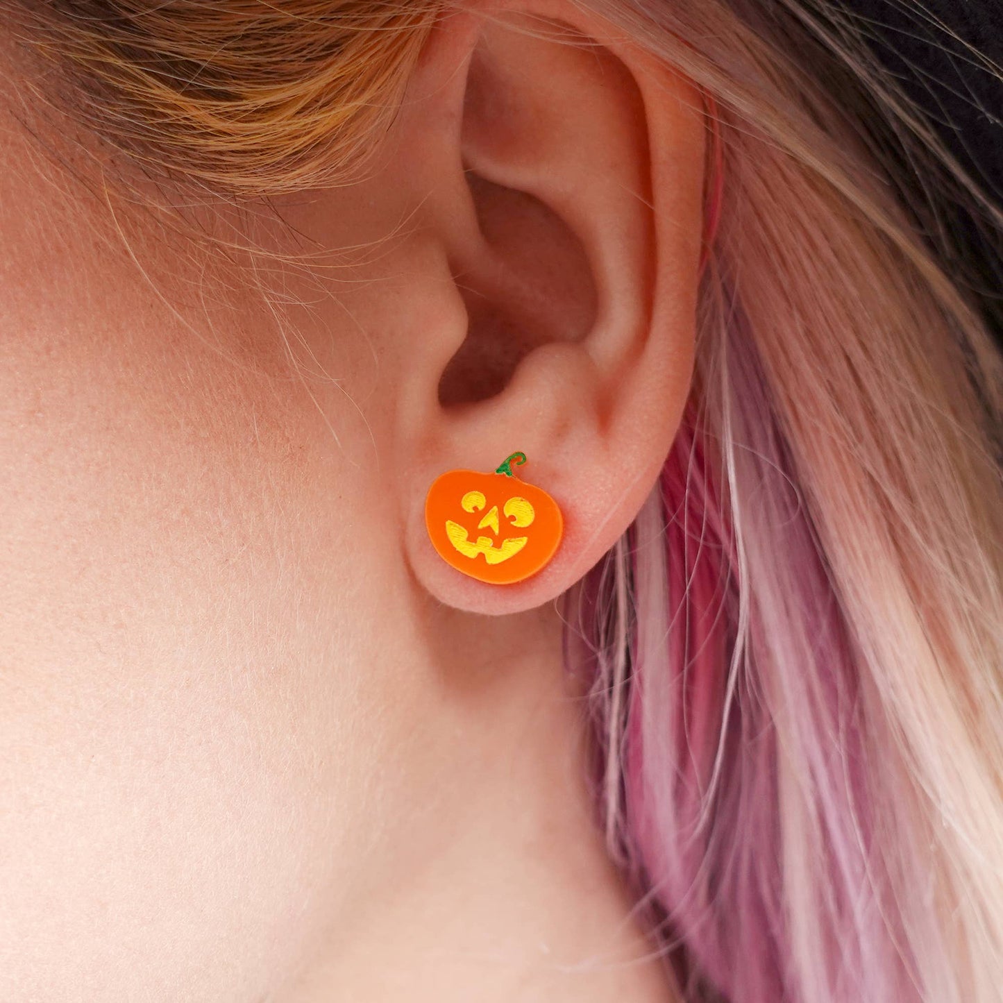 Pumpkin Stud Earrings