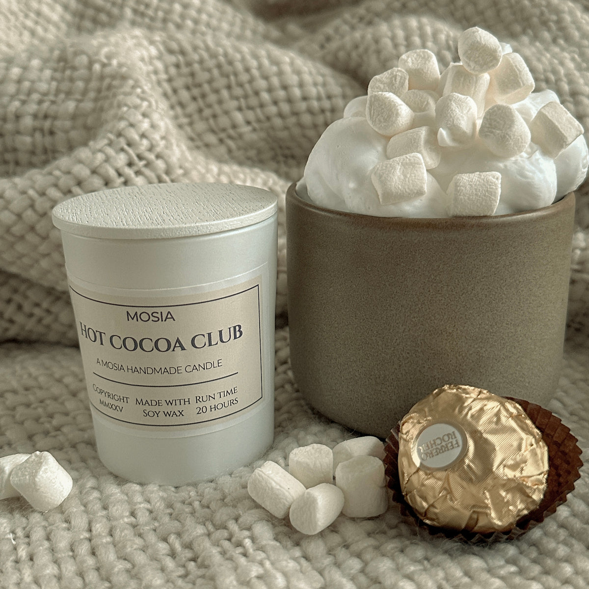 Hot Cocoa Club Candle 9cl Scented Candle – Hand-Poured in Scotland
