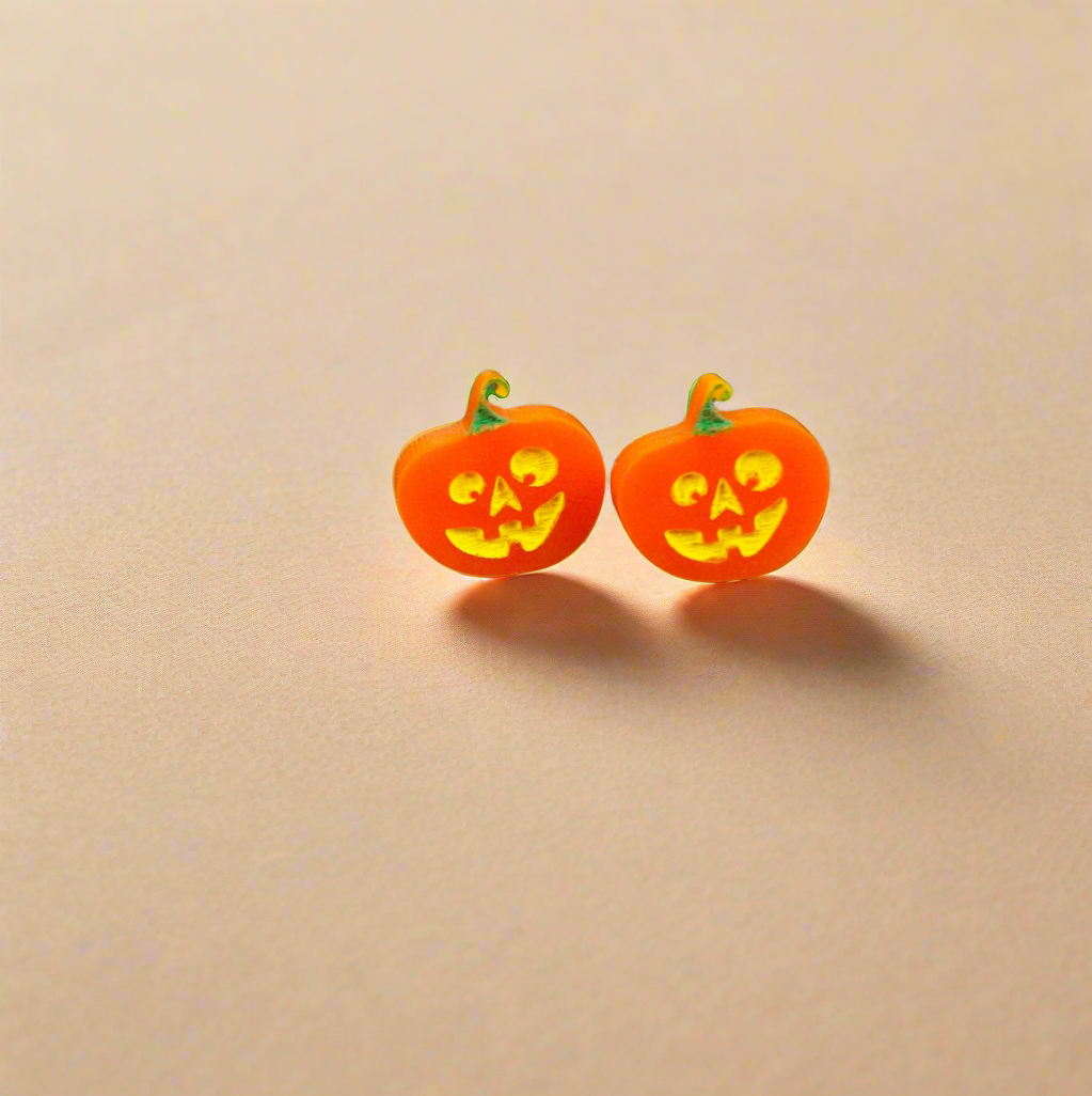 Pumpkin Stud Earrings