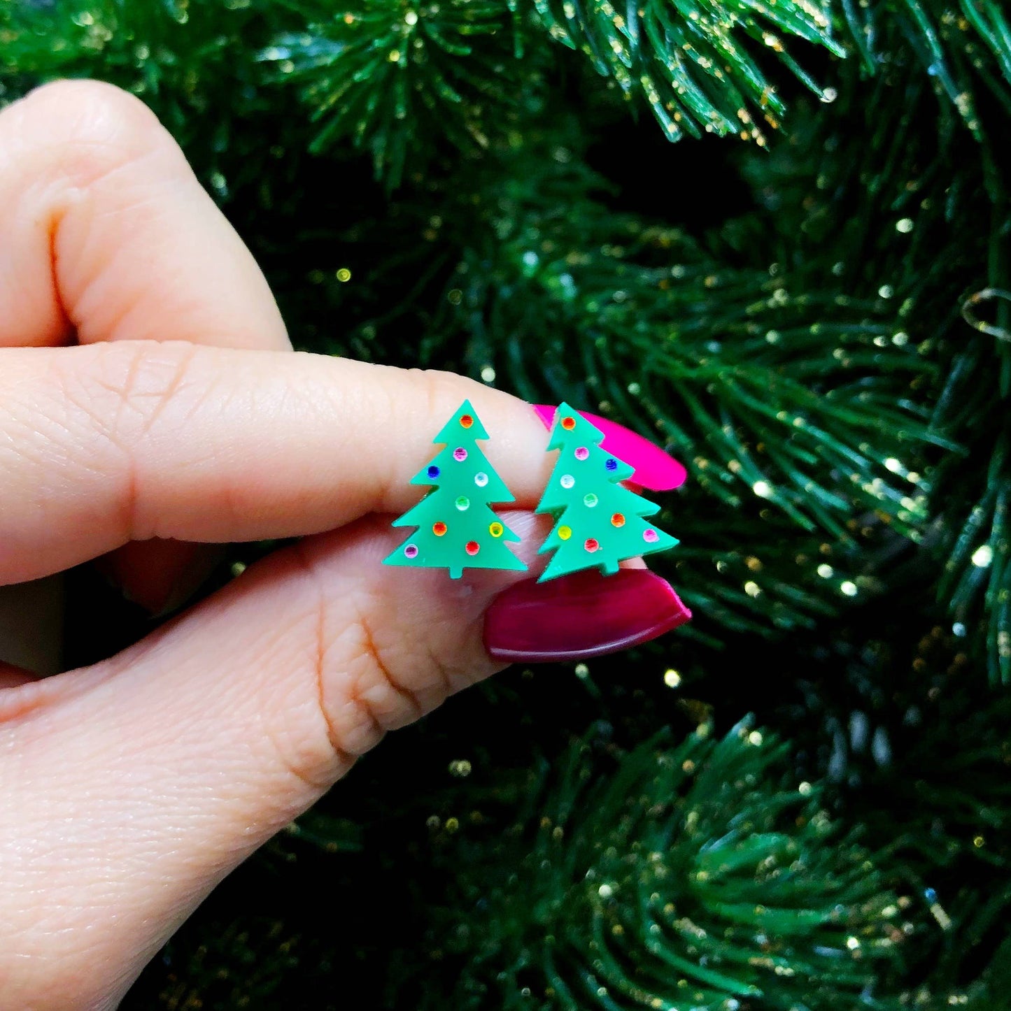 Christmas Tree Stud Earrings