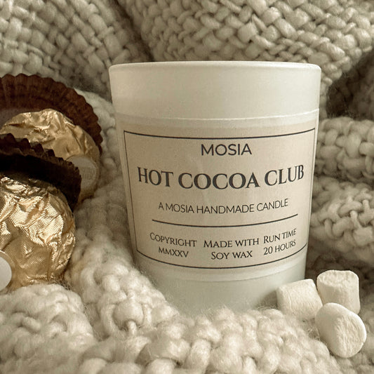 Hot Cocoa Club Candle 9cl Scented Candle – Hand-Poured in Scotland
