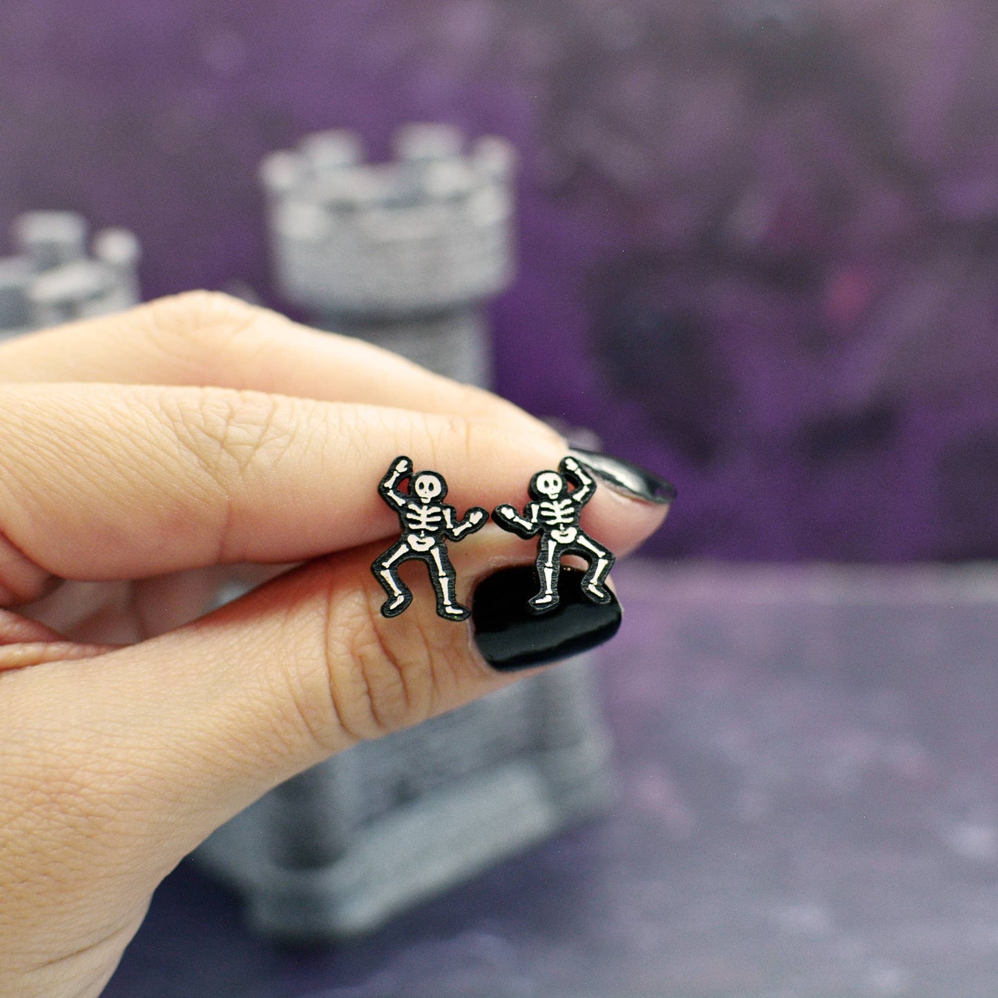 Skeleton Stud Earrings